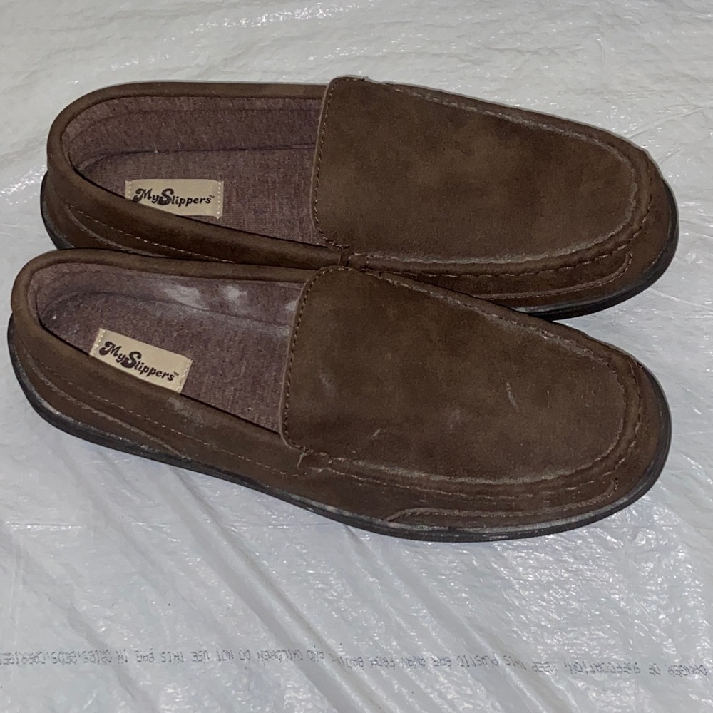 Hush Puppies My Slippers Classic Brown Loafers Size 10